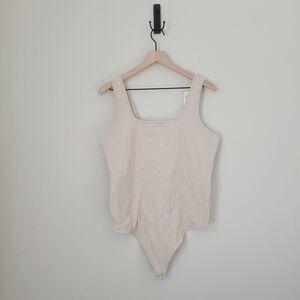 New Abercrombie & Fitch Ribbed Bodysuit in Nude Size XXL NWT